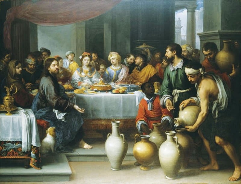 Jesus Turns Water into Wine 